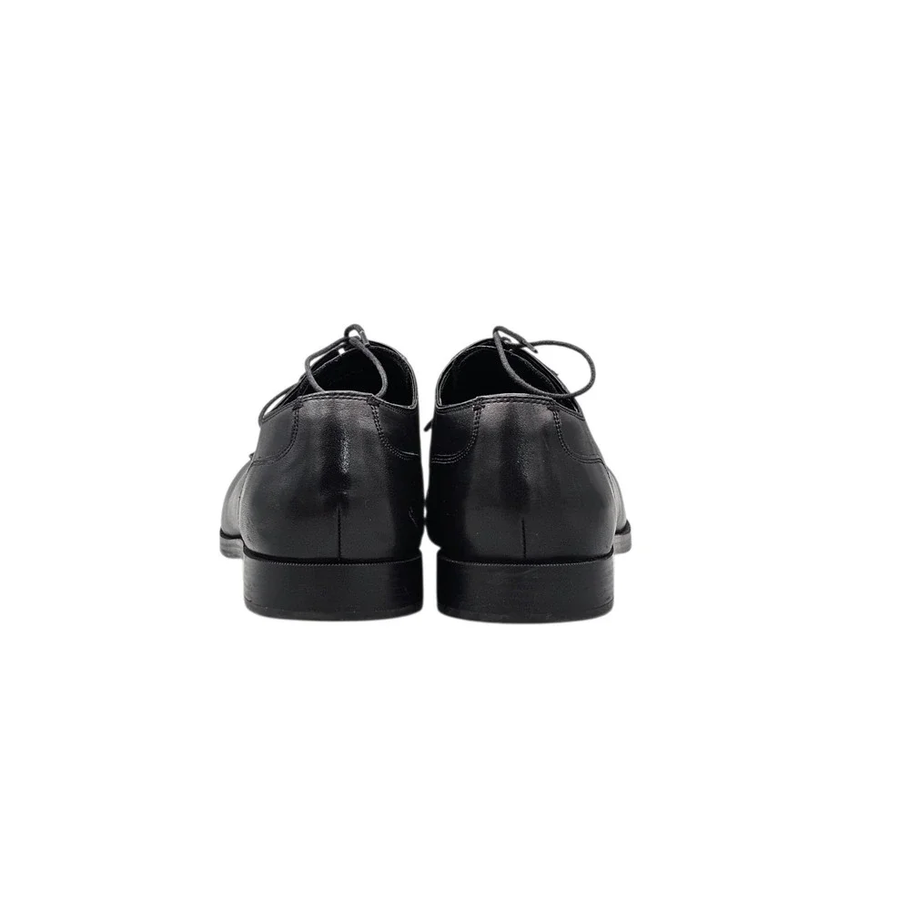 Cole Haan Men's Size 13 M US Grand OS Black Leather Apron Split Toe Oxford Shoes